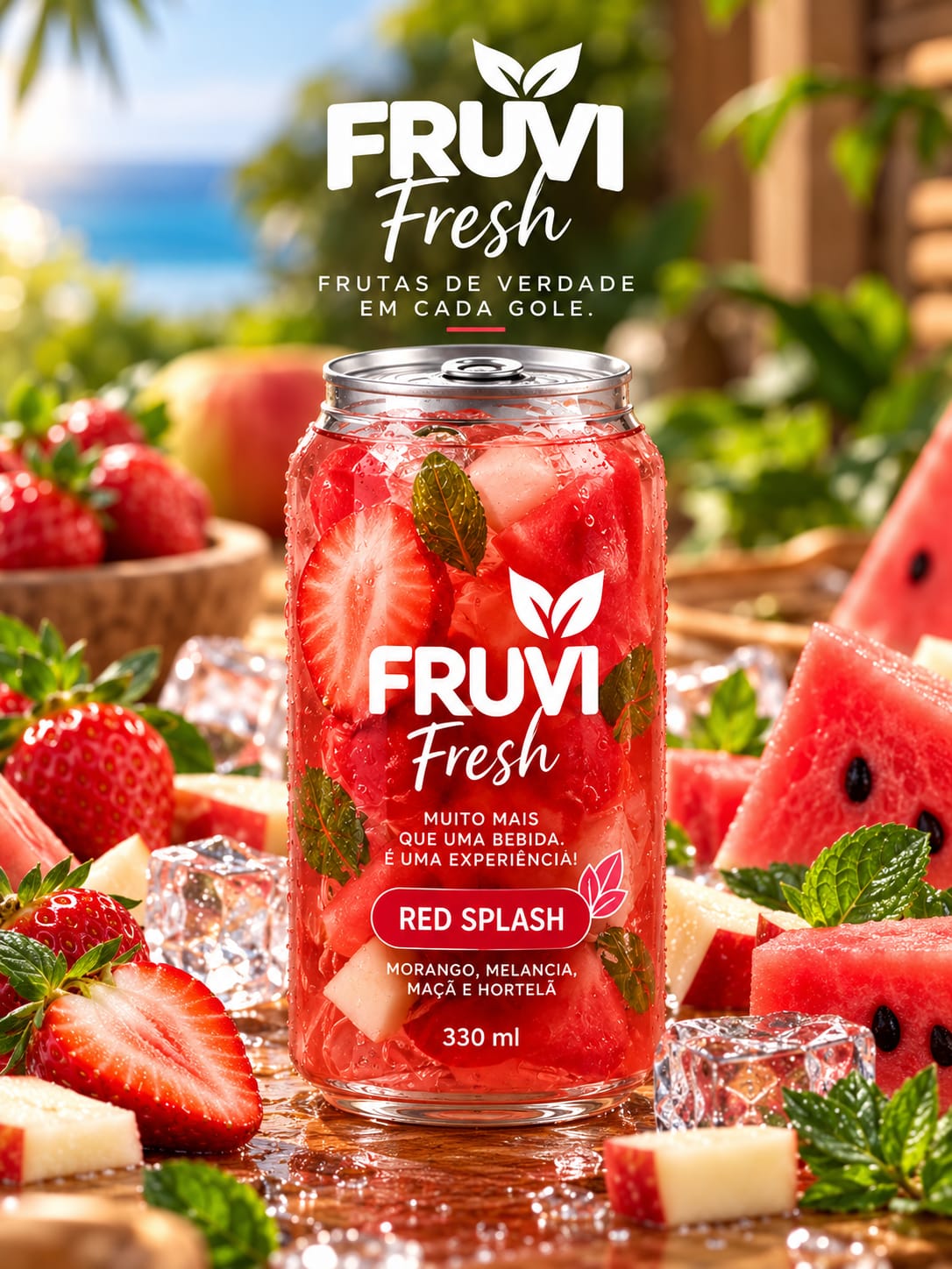 FRUVI Red Splash com frutas visíveis